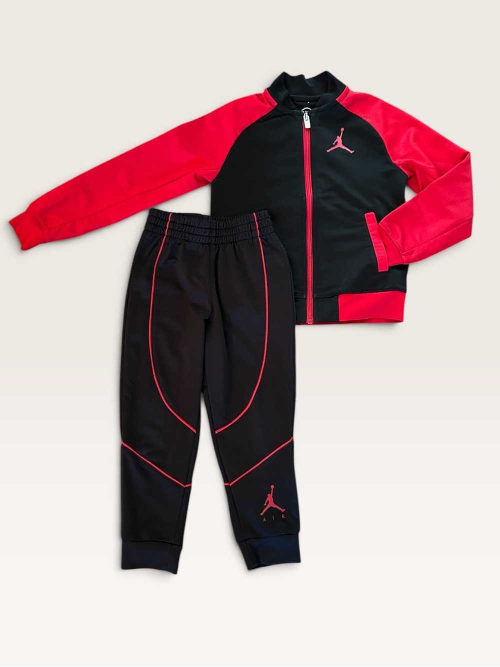 Jordan Black & Red Kids' Track Set – Jacket and Joggers